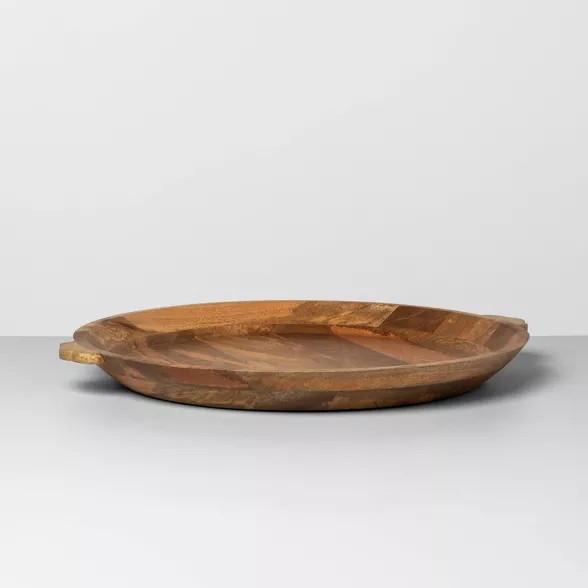 Oversized Carved Wood Tray - Hearth & Hand™ with Magnolia | Target