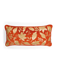12x27 Ribbon Leaves Pillow | TJ Maxx