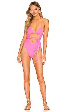 Frankies Bikinis Gemma One Piece in Pink Punch from Revolve.com | Revolve Clothing (Global)