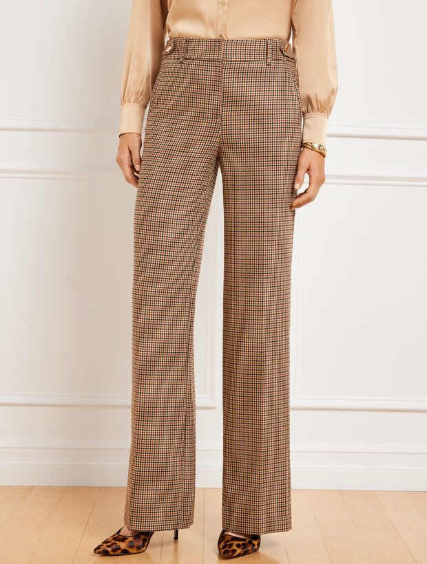 Talbots Greenwich Wide Leg Pants - Autumn Check | Talbots
