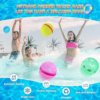 Reusable Magnetic Water Balloons,No Tying Easy Quick Fill, Summer Water Toys, Pool Toys,Refillabl... | Amazon (US)
