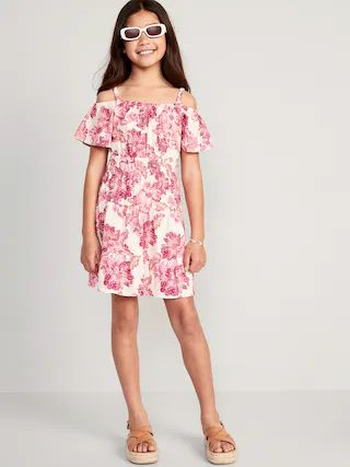 Off-The-Shoulder Tiered Swing Dress for Girls | Old Navy (US)