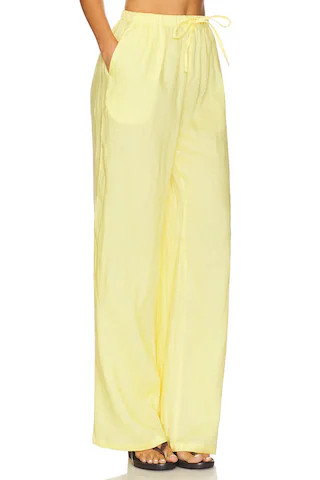 AEXAE x REVOLVE Drawstring Pant in Butter Yellow from Revolve.com | Revolve Clothing (Global)