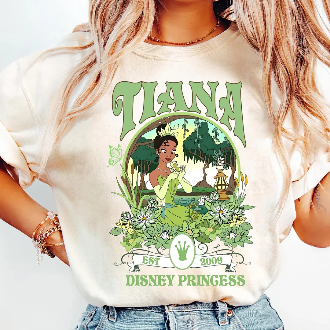 Retro Disney Princess Tiana Princess Shirt, Cute Princess and the Frog Tee, Disney Tiana's Bayou ... | Etsy (US)