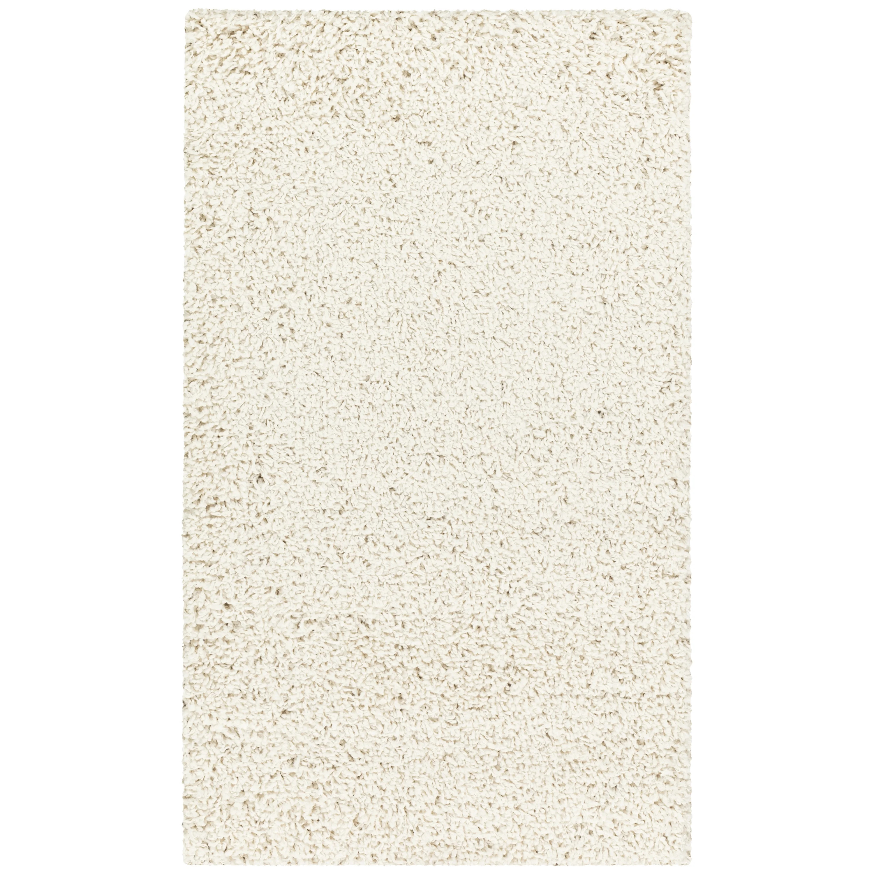 Mainstays Solid Casual Ivory Shag Area Rug, 2'6"x3'10" - Walmart.com | Walmart (US)
