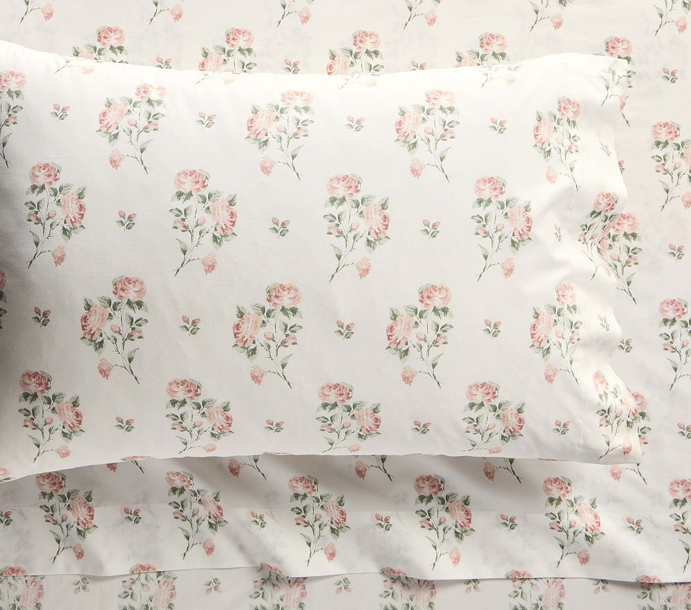 Bria Hammel Rose Organic Cotton Sheet Set | Pottery Barn Kids