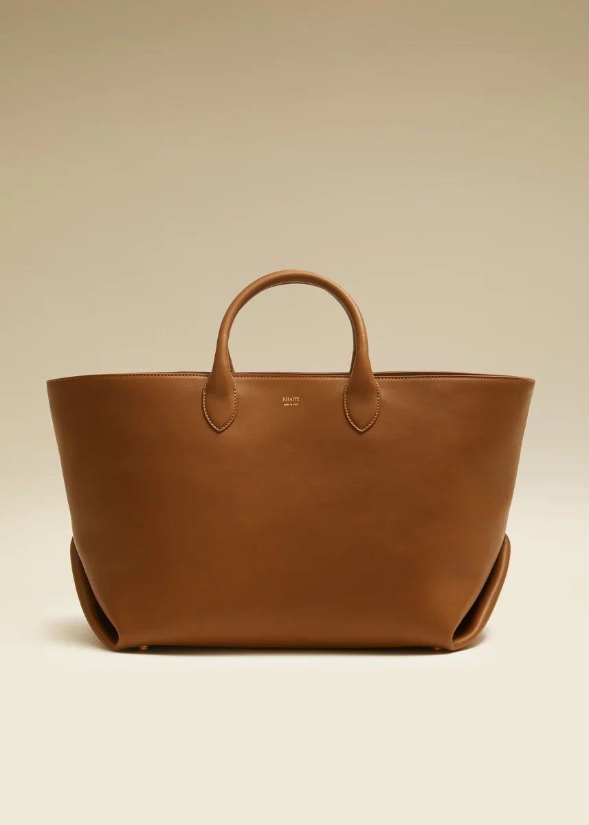 The Medium Amelia Tote in Caramel Leather | Khaite