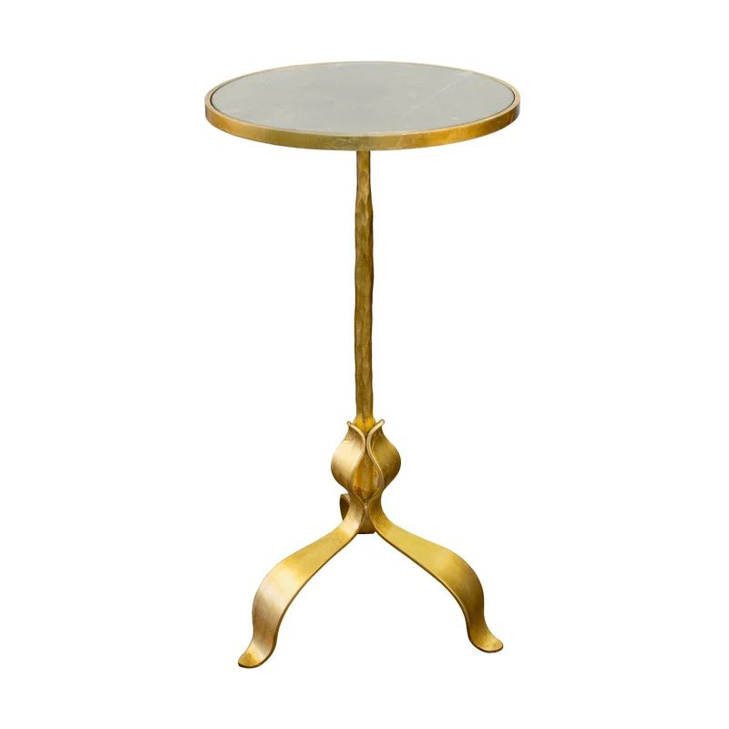 Barclay Mirrored Glass Top Pedestal End Table | Wayfair North America