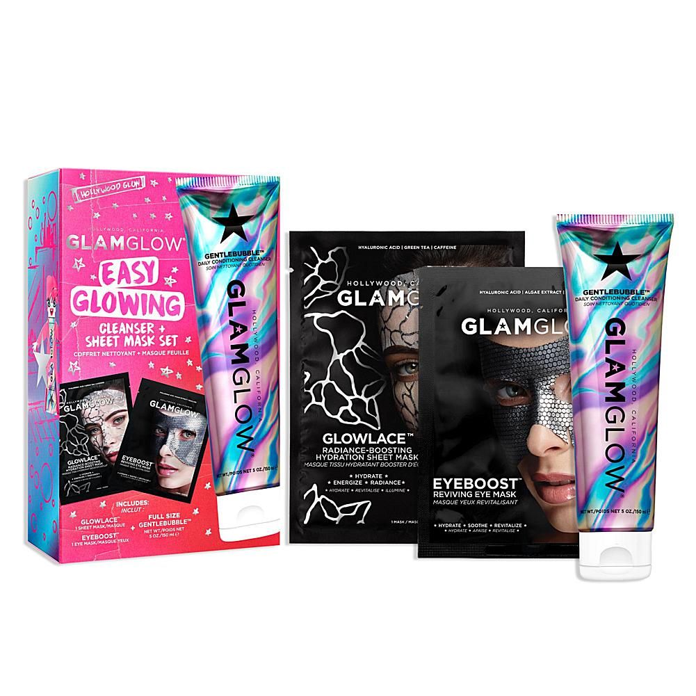 GLAMGLOW Easy Glowing GENTLEBUBBLE Cleanser and Sheet Mask Set | HSN