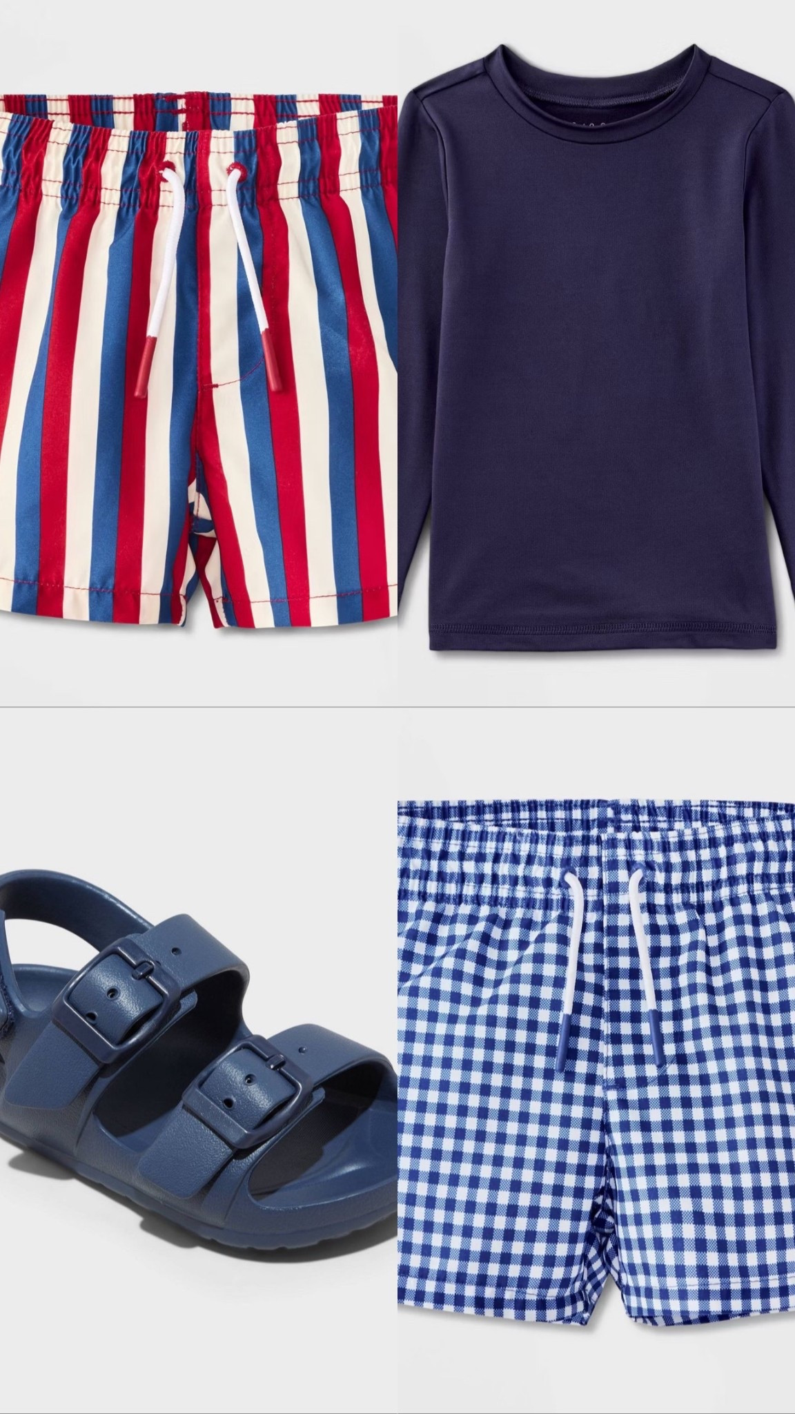 Swimsuits and sandals on sale at Target ‼️ we have this rash guard and the quality is great for $8 😅

Summer. Classic boy. Boy style. Boy mom. 

#LTKBaby #LTKSaleAlert #LTKKids
