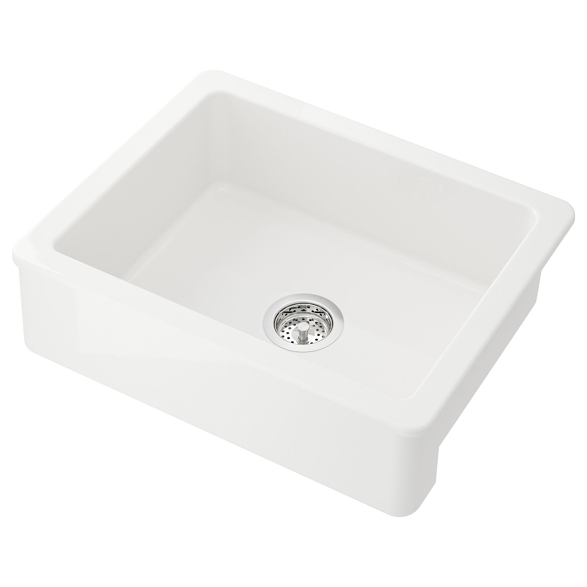 HAVSEN Apron front sink, white, 25x19 " | IKEA US