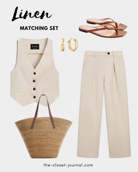 Linen matching set for the summer season ✔️