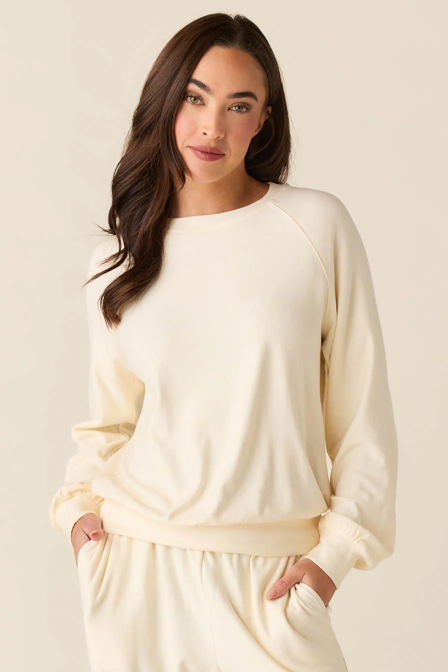 Kennedy Cloud Fleece Sweatshirt in Meringue | MASONgrey