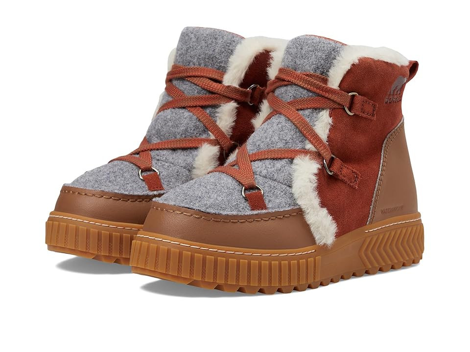 SOREL ONA AVE Alpine Boot Waterproof Women's Snow Shoes Velvet Tan/Sanguine : 9.5 B - Medium | Zappos