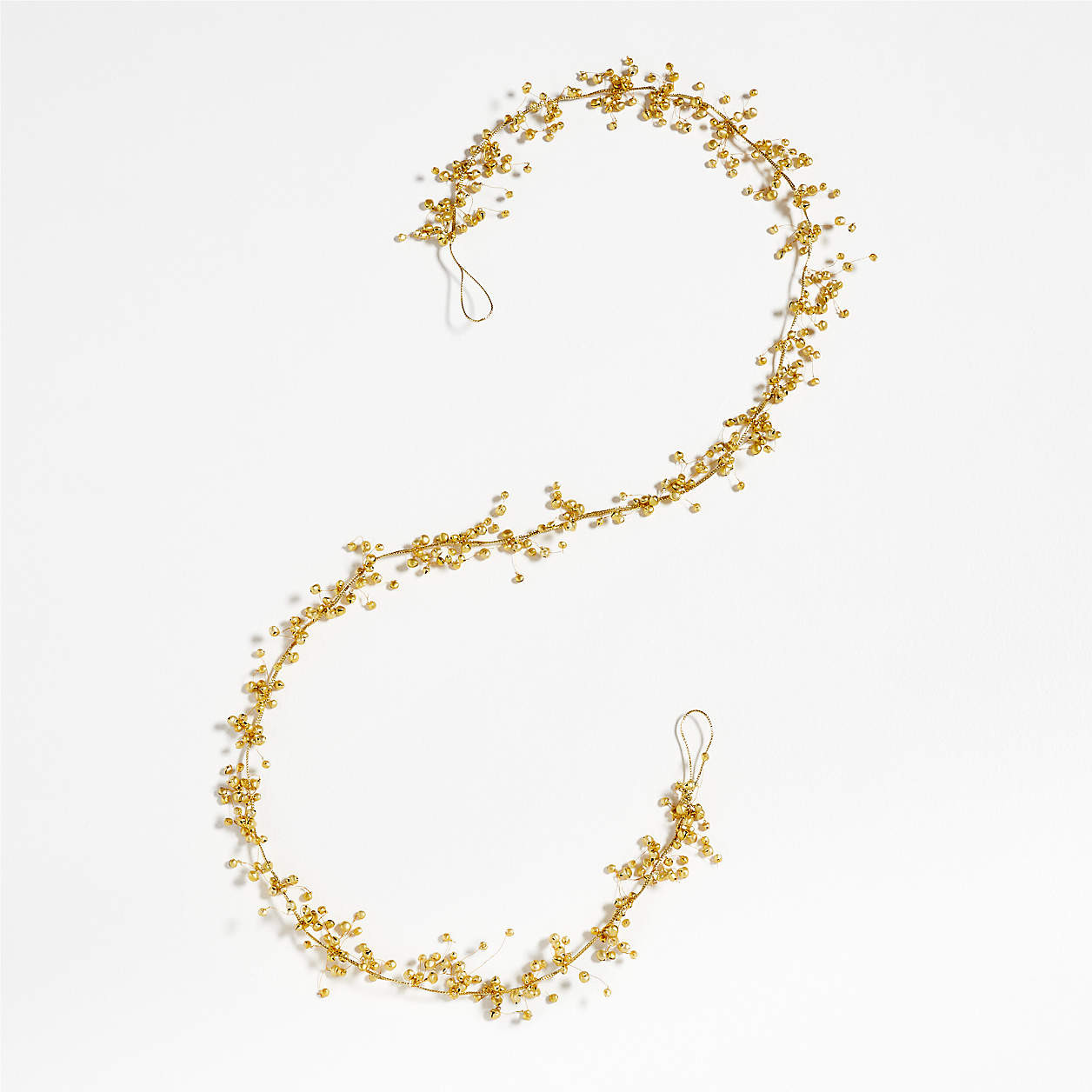 Jingle Bell Christmas Garland Gold 6' + Reviews | Crate & Barrel | Crate & Barrel