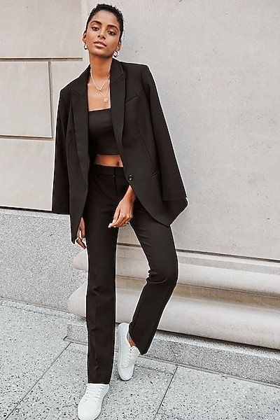 Editor One Button Boyfriend Blazer | Express