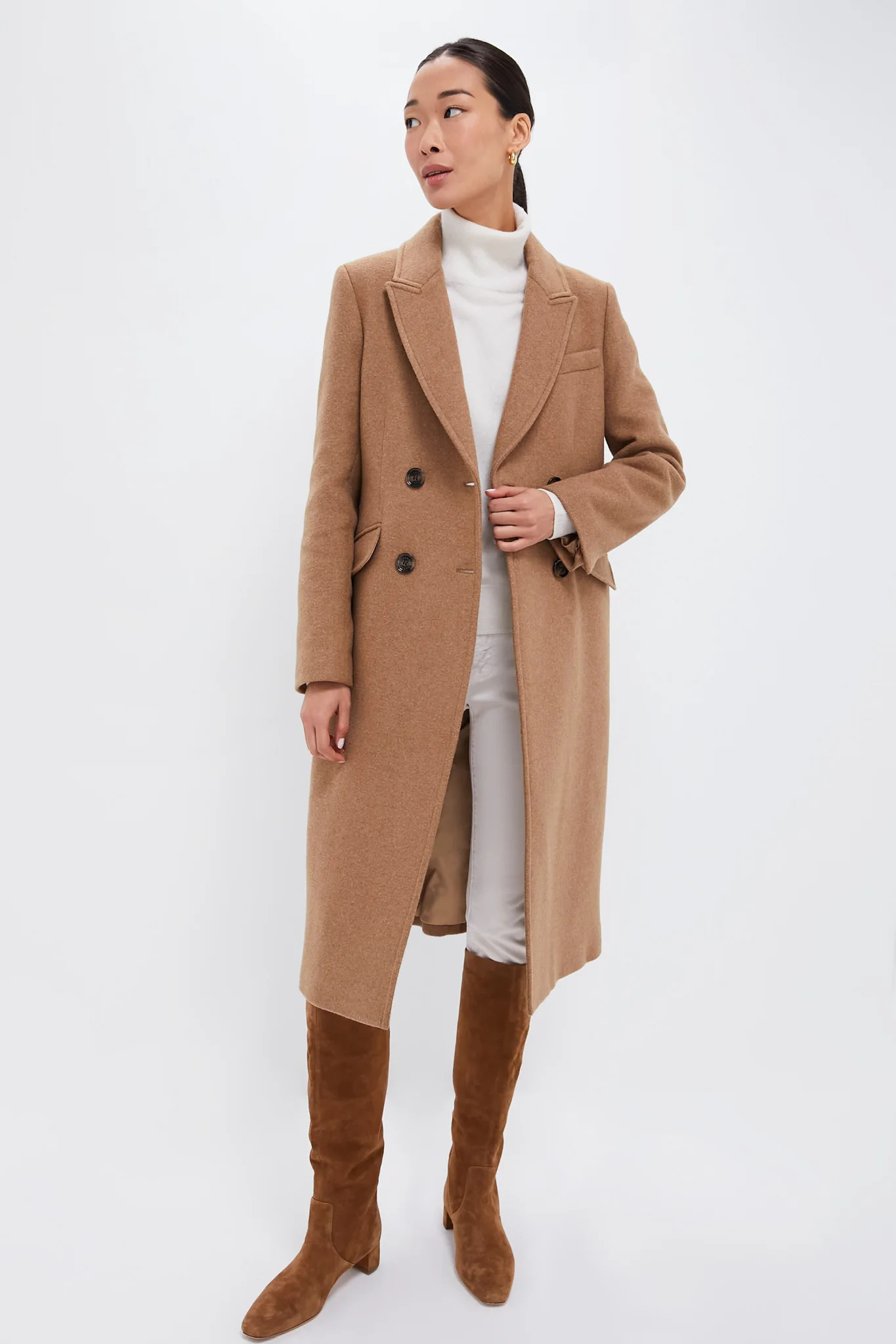 Camel Marylin Tailored Wool Coat | Tuckernuck (US)