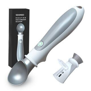 Rechargeable Heated Ice Cream Scooper with Safety Lock, Dual Warming Modes Nonstick, Ergonomic Handle | The Home Depot