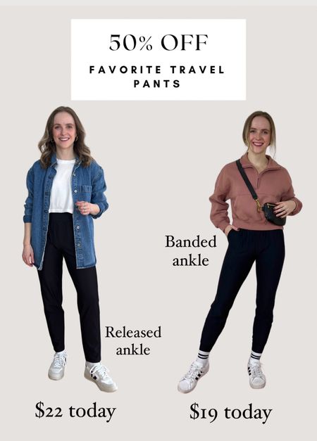 On sale favorite travel outfit joggers. Wearing xs regular in both
#oldnavy

#LTKTravel #LTKStyleTip #LTKSaleAlert