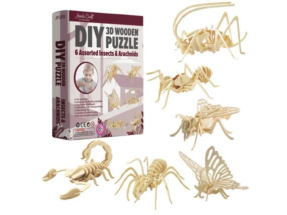 3D Wood Puzzle Bundle: Insects and Arachnids DIY Spider - Etsy | Etsy (US)