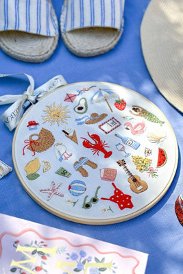 MakeBox & Co Summer Icon Embroidery Kit | Anthropologie (US)