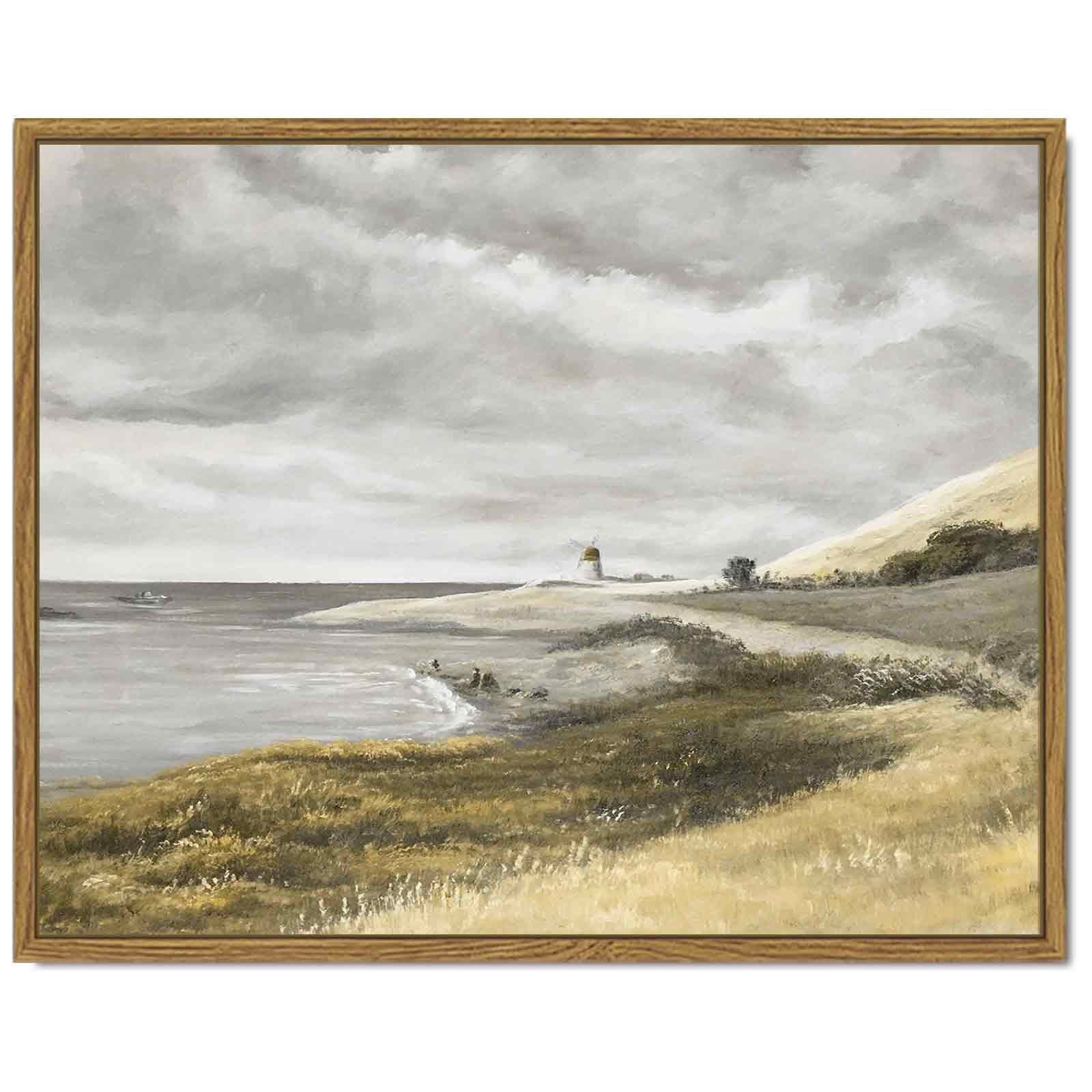 Drsoum Vintage Classical Painting 11x14in Coastal Room Decor Framed Canvas Wall Art for Bathroom ... | Walmart (US)