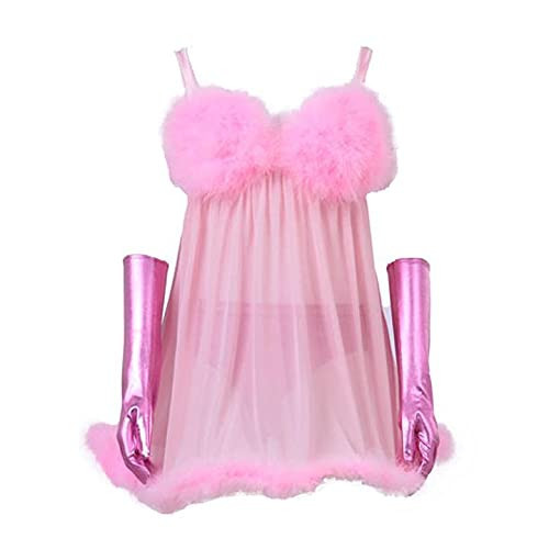 BYHai Fembot Costume Dress Outfit Pink Negligees Sexy for Women Adult S | Amazon (US)