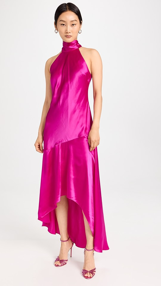 Draped Neck Tie Halter Dress | Shopbop