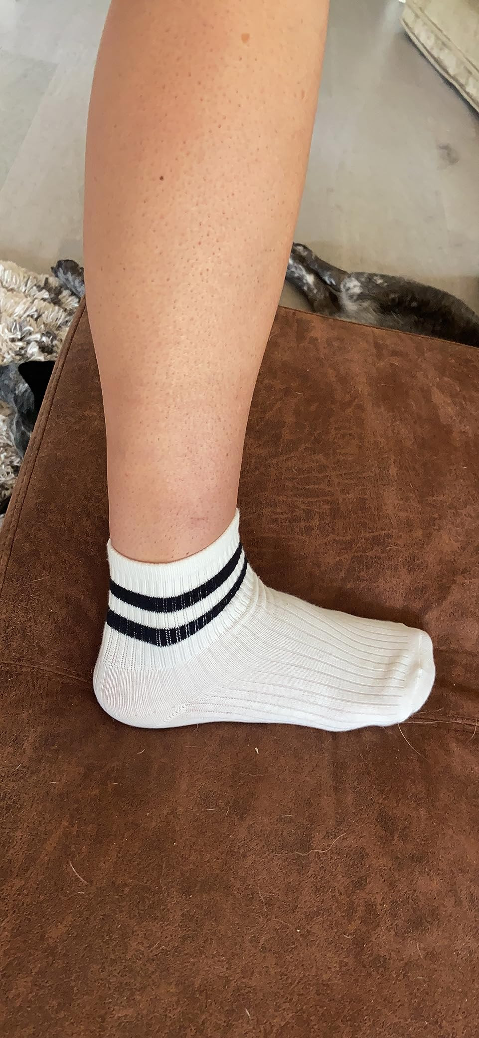 【5-Pack】 Mid Calf Socks for Women, Common Size Adult Socks, Black/White/Yellow/Rose Red/Green... | Amazon (US)