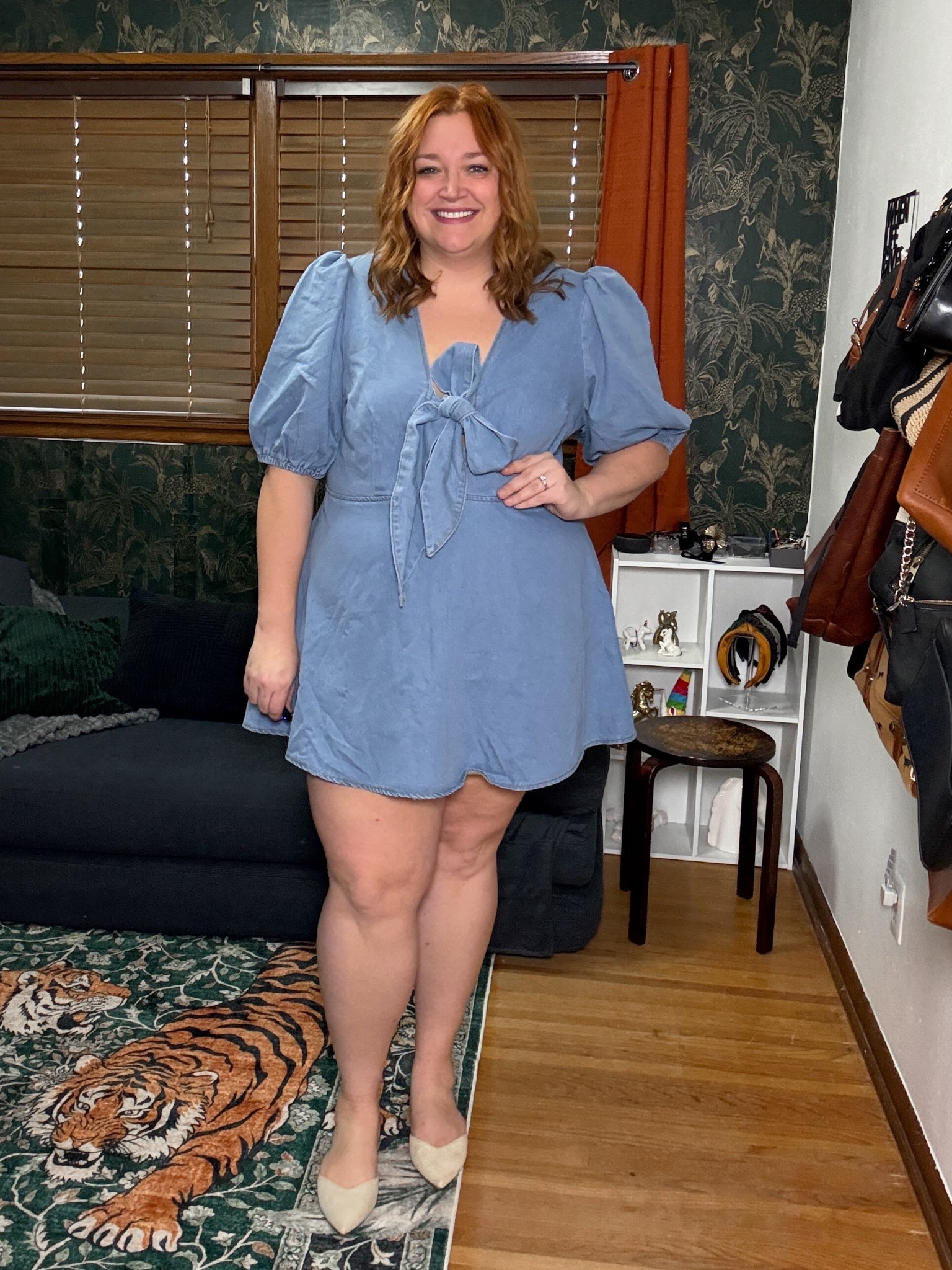 Denim dress for plus sizes and mid sizes 
Wearing 3X as a US 18
Code USQS4tarajanestyle439 to save at SHEIN

#LTKMidsize #LTKootd #LTKPlusSize