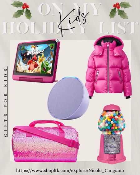 Great gifts for girls. Love this coat and I believe it’s on sale.  My kids saw this pic of the gum all machine and went crazy for it. Adorable gift!!  Also the Amazon pop is great for a kids room!  My daughter loves listening to music in her room and asking Alexa for the weather!!

#holiday #guftsforgirls


#LTKkids #LTKCyberWeek #LTKGiftGuide