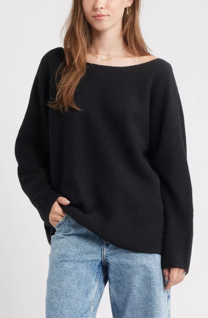 Lofty Boat Neck Oversize Sweater | Nordstrom