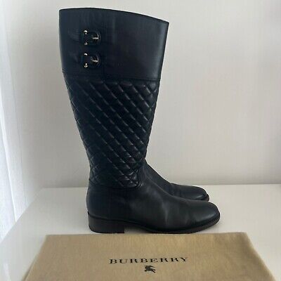 BURBERRY Riding Boots Quilted Leather. Size EU40/UK7.  | eBay | eBay UK