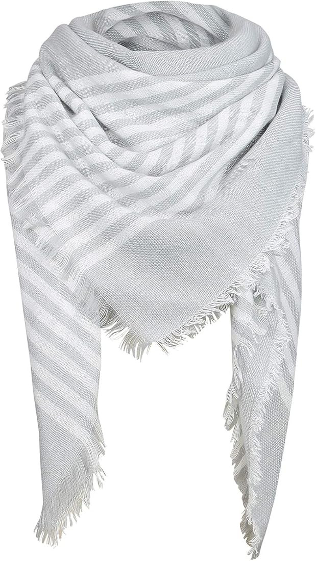 Zando Plaid Blanket Thick Winter Scarf Tartan Chunky Wrap Oversized Shawl Cape Scarves | Amazon (US)