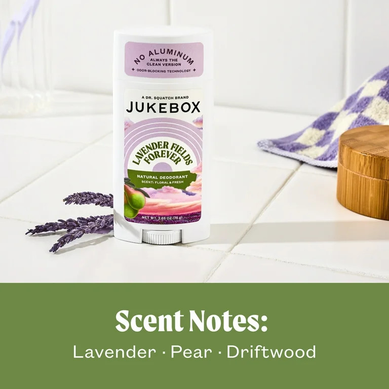 Jukebox Lavender Fields Forever Natural Deodorant Aluminum Free Deodorant for Women, 2.65 oz - Wa... | Walmart (US)