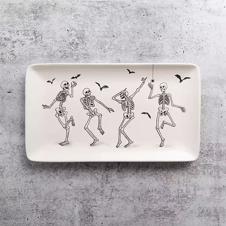 Boo-gie Skeletons Serving Platter | Kirkland's Home