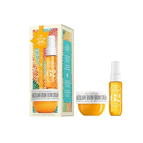 Sol de Janeiro Bum Bum Party of Two Beauty Gift Set | Brazilian Bum Bum Cream 2.5 fl oz & Cheirosa 62 Perfume Mist 1 fl oz | Beauty Minis | Limited Edition | Travel Size Trial Set | Amazon (US)