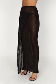 Akari Knit Maxi Skirt - Black | MESHKI US