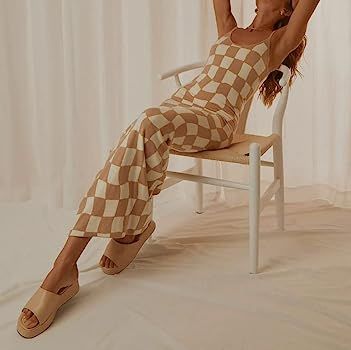Womens Sleeveless Maxi Tank Dress Spaghetti Strap Pattern Print Long Bodycon Dress Sexy Slim Cami... | Amazon (US)