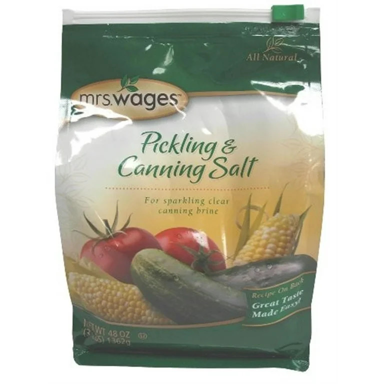 Mrs. Wages® Pickling & Canning Salt, 48 Ounce Bag (3lbs), Gluten-Free | Walmart (US)