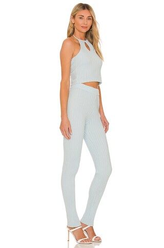 MORE TO COME Saylor Knit Pant Set in Baby Blue from Revolve.com | Revolve Clothing (Global)