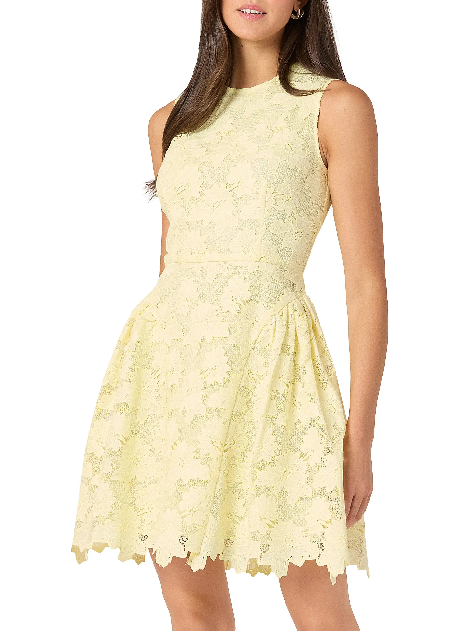 Fleur Lace Sleeveless Minidress | Saks Fifth Avenue