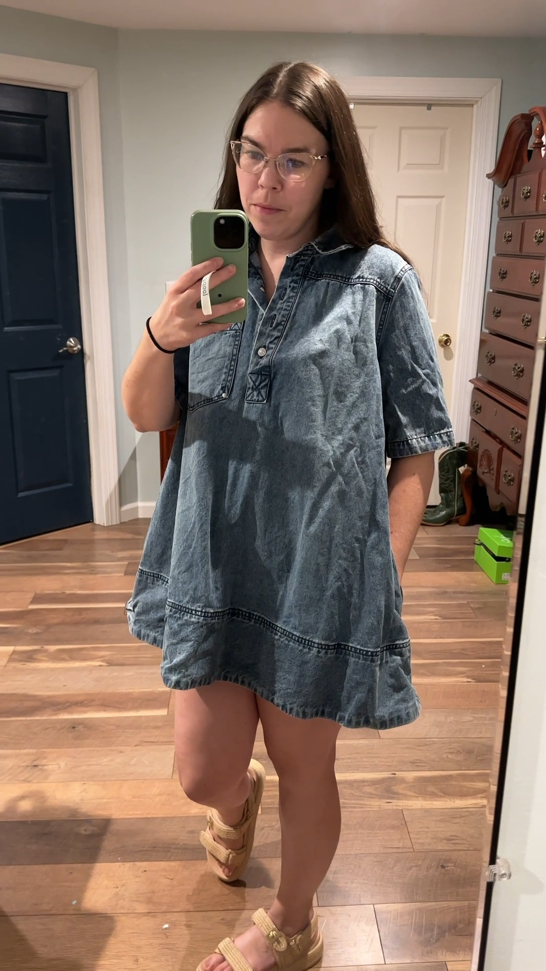 Cute denim dress will work great in the fall too!

#LTKTravel #LTKStyleTip #LTKShoeCrush
