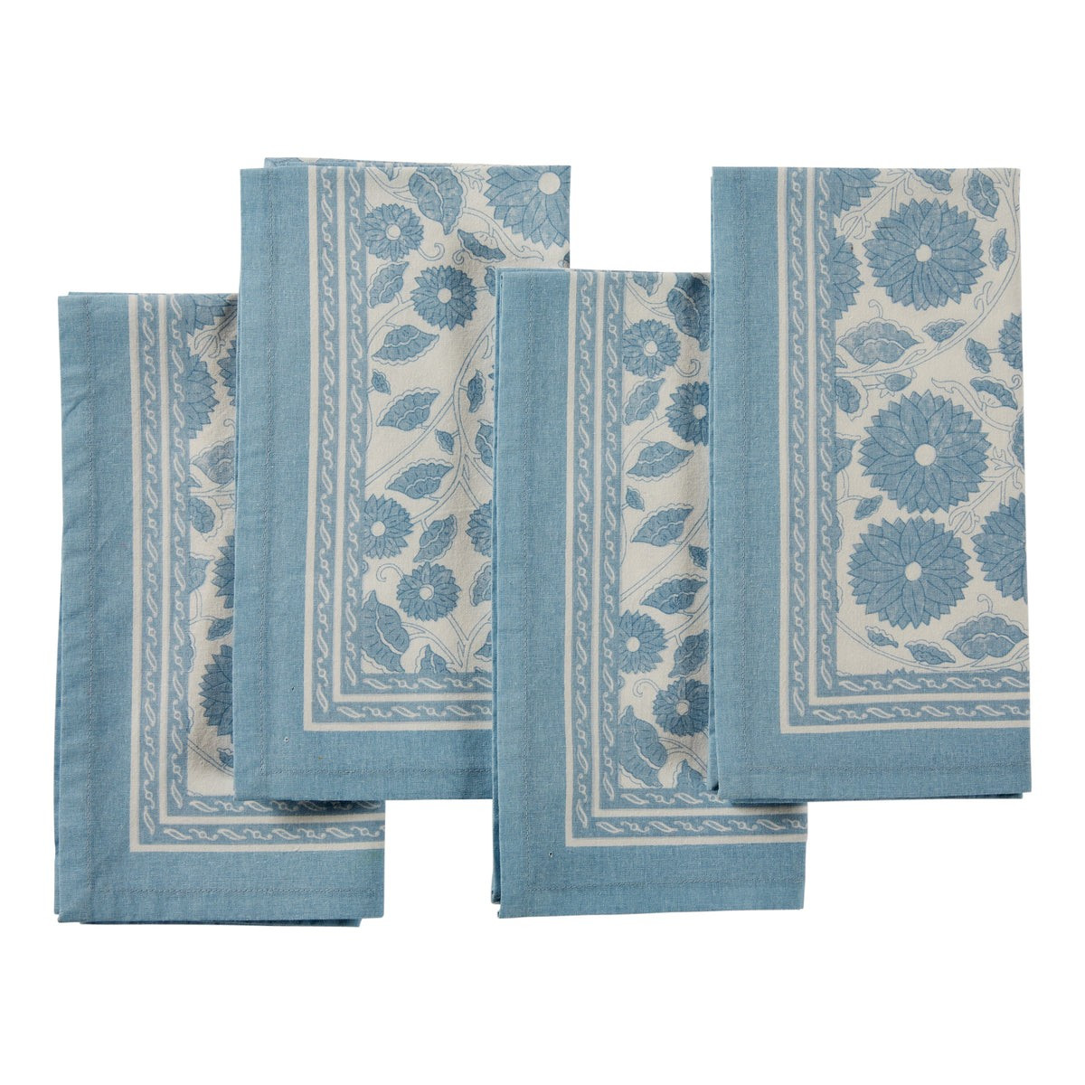Calypso Napkins Blue, Set of 4 | Amanda Lindroth