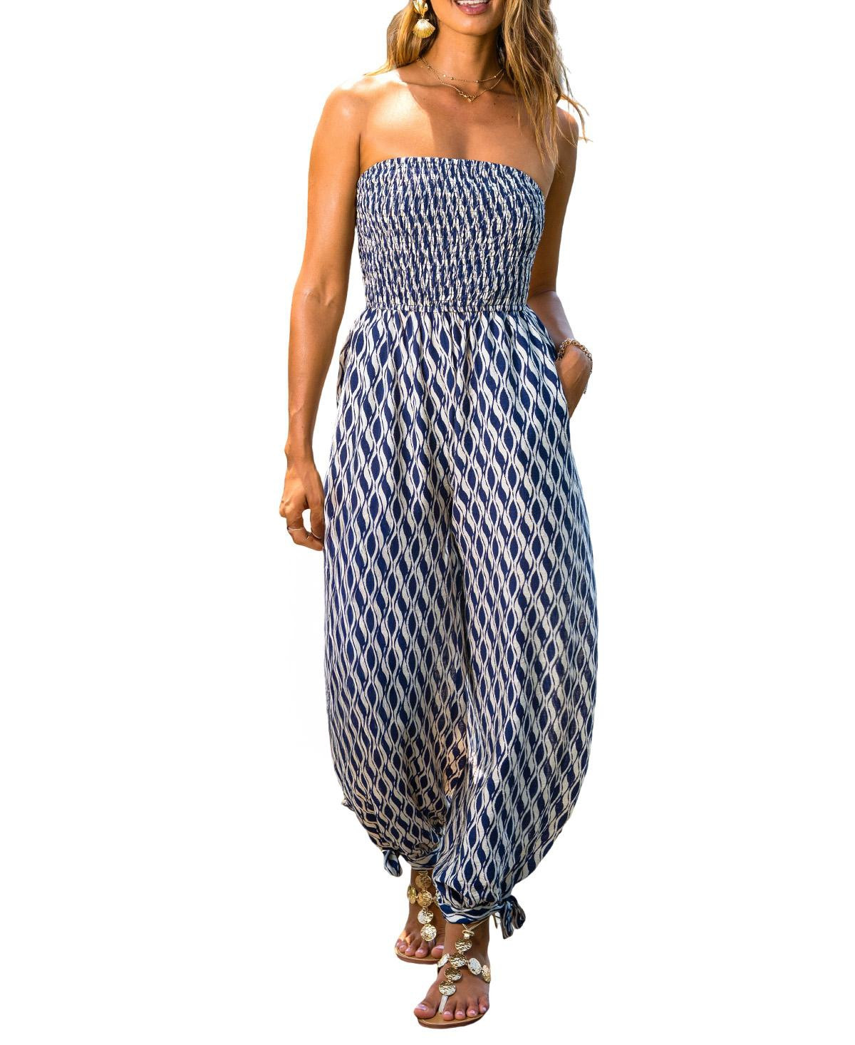 Cupshe Women's Shell Out Geo Jumpsuit - Light/pastel blue | Macy's