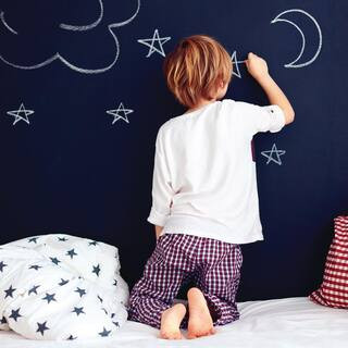 Black Chalkboard Vinyl Peel and Stick Wallpaper Roll (Covers 28 sq. ft.) | The Home Depot