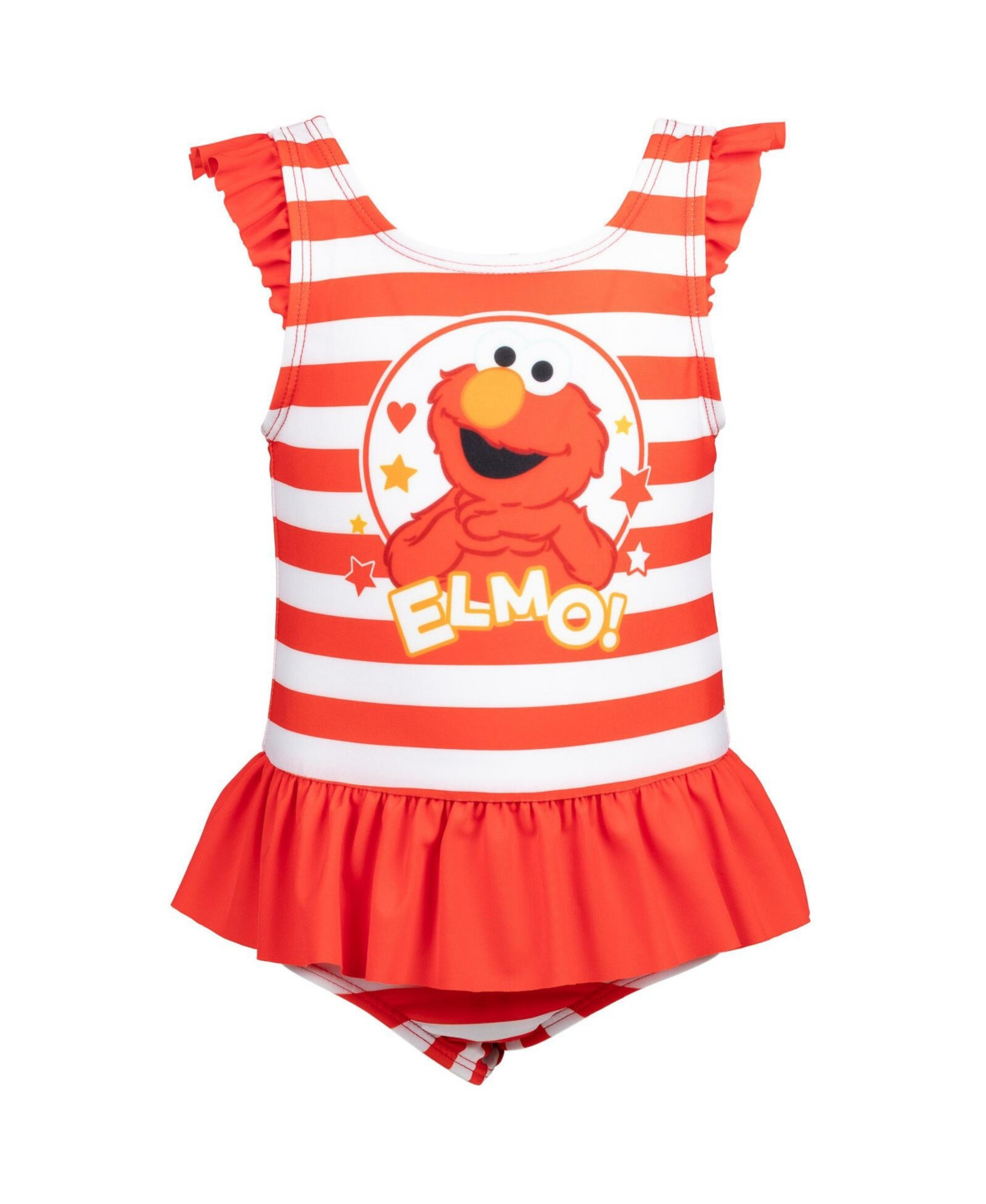 Sesame Street Baby Girls Elmo One Piece Bathing Suit Dress - Red | Macy's