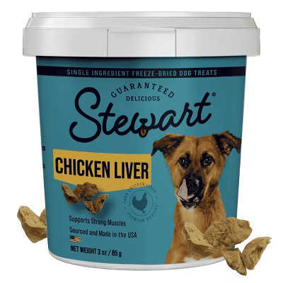 Stewart Freeze-Dried Chicken Liver Dog Treat - 3oz Tub | Target