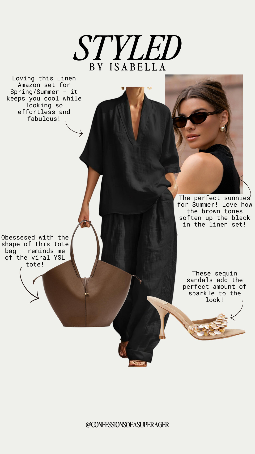 Effortless luxury vibes 🖤 This black Amazon linen set is the ultimate chic spring-to-summer outfit — lightweight, breathable, and giving quiet luxury energy without the designer price tag. Paired with statement sunnies, a luxe oversized tote, and sparkly heels for the perfect elevated vacation, brunch, or dinner look. Shop all my affordable Amazon fashion finds and summer outfit inspo on my LTK! #LTKStyle #AmazonFashion #LinenSet #QuietLuxury #OldMoneyStyle #SummerOutfit #SpringFashion #VacationStyle #ResortWear #EffortlessStyle #ChicFashion #DesignerInspired #AmazonFinds #NeutralStyle #MinimalStyle #SummerWardrobe #FashionInspo #CapsuleWardrobe #LuxuryStyle #ConfessionsOfASuperager

#LTKootd #LTKSeasonal #LTKSaleAlert