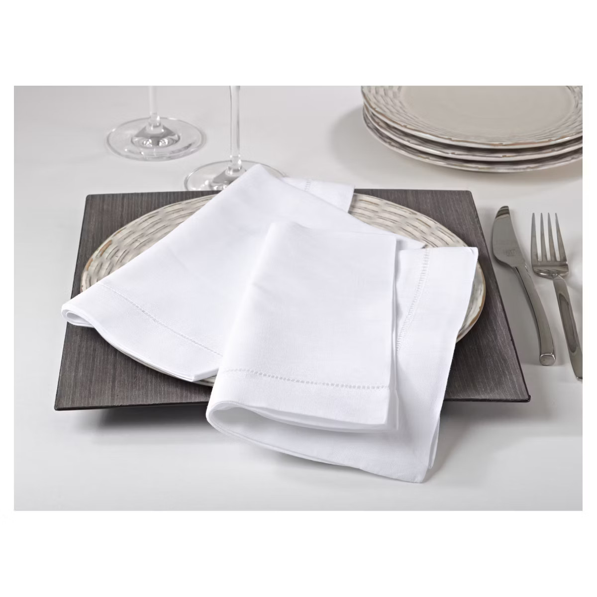 Hemstitched Dinner Napkins (Set Of 4) | Target